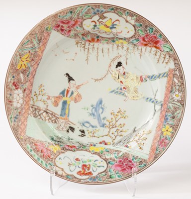 Lot 575 - A Chinese famille rose plate, Yongzheng (1723 -...