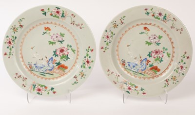 Lot 593 - A pair of Chinese famille rose porcelain...