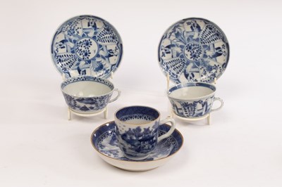 Lot 603 - Three sets of Chinese blue and white porcelain...