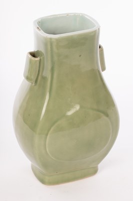 Lot 610 - A Chinese monochrome celadon porcelain vase...