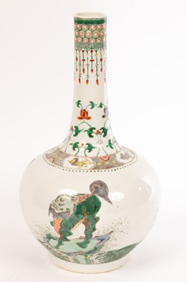 Lot 620 - A Chinese famille vert vase, Tianqiuping,...