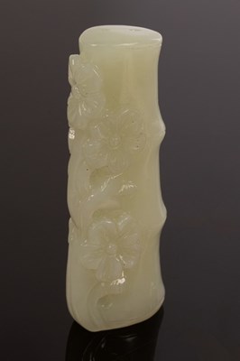 Lot 626 - A Chinese celadon jade carved piece in the...