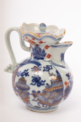 Lot 638 - A rare Chinese Imari oval pear-shaped jug and...