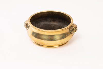 Lot 676 - A Chinese bronze censer, Qing Dynasty, with...