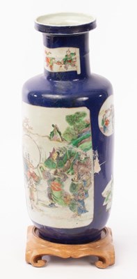 Lot 722 - A Chinese porcelain vase, Pankouping, Qing,...