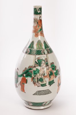 Lot 725 - A Chinese famille vert vase, Youchuiping, Qing,...