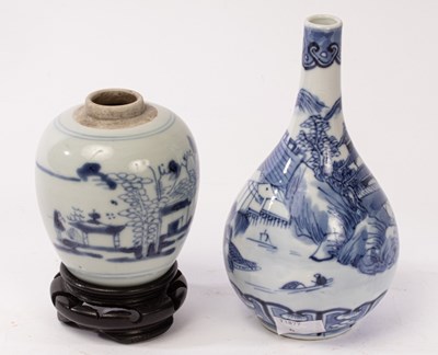 Lot 732 - A Chinese scholar's blue and white baluster...