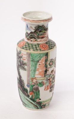 Lot 738 - A Chinese famille vert porcelain vase, Qing...