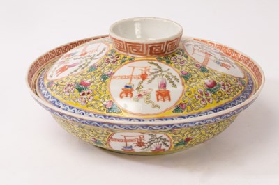 Lot 742 - A Chinese famille rose porcelain bowl with lid,...