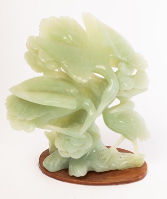 Lot 755 - A celadon coloured stone, perhaps bowenite,...