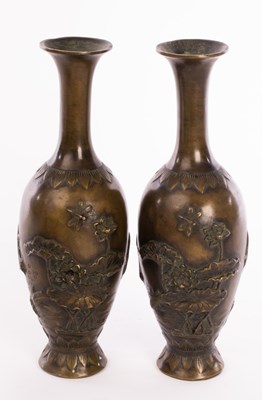 Lot 772 - A pair of Chinese bronze vases, 20th Century,...