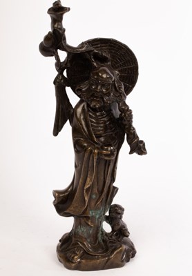 Lot 778 - A Chinese bronze statue, 19/20th Century,...