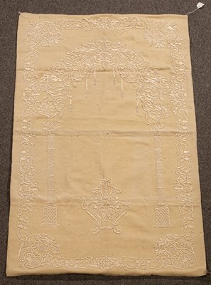 Lot 852 - A Banya Luka felt and silk embroidered prayer...