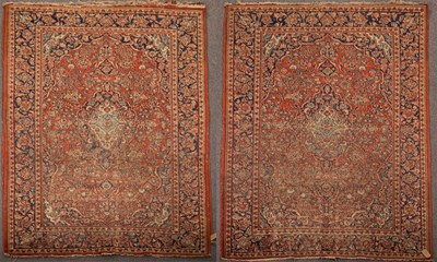 Lot 860 - A pair of Kashan rugs, Central Persia, circa...