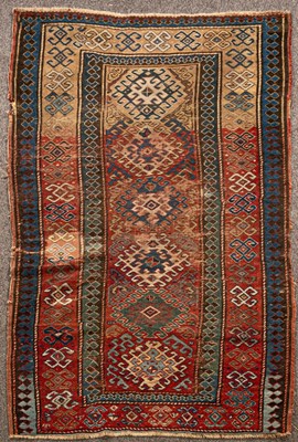 Lot 877 - A Kazak rug, South Caucasus, the abrashed...