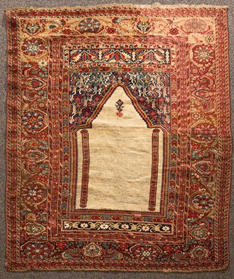 Lot 878 - A Ghiordes prayer rug, West Anatolia, circa...