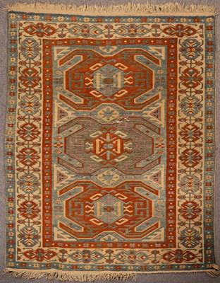 Lot 883 - A Turkish rug of Kazak design, late 20th...