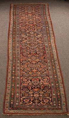 Lot 915 - A Malayir runner, West Persia, the indigo...