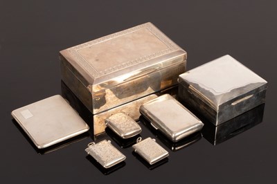 Lot 6 - A silver cigarette case, William Neale & Son.,...