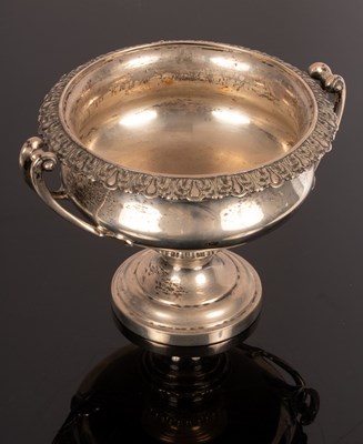 Lot 77 - A two-handled silver pedestal bowl, Elkington...