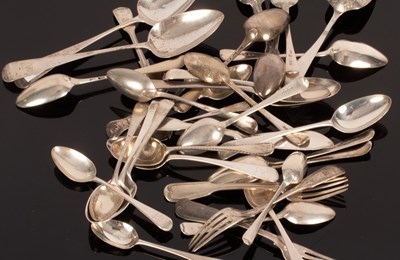 Lot 87 - A quantity of silver flatware, various...