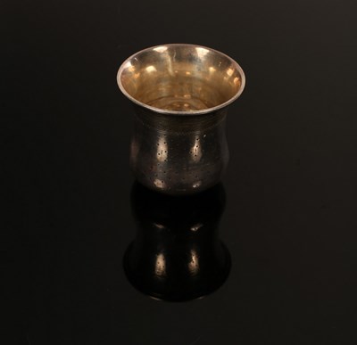 Lot 110 - A French silver beaker of waisted form,...