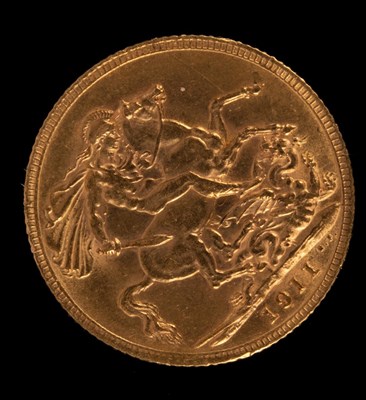 Lot 131 - A George V gold sovereign, 1911