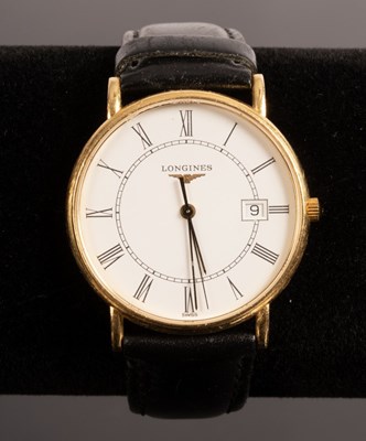 Lot 212 - A gentleman's 18k gold cased Longines...