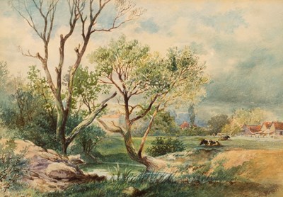 Lot 296 - Robert Frier (1855-1912)/Landscape with...