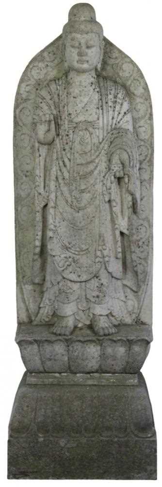 Lot 308 - A massive marble figure of Buddha, Tang style,...