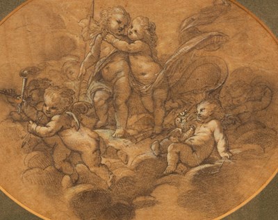 Lot 302 - 19th Century School/Putti in...