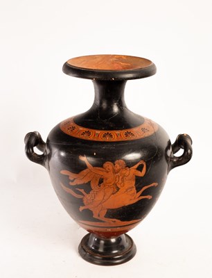 Lot 385 - A 19th Century terracotta two-handled vase in...