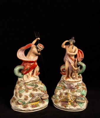 Lot 407 - A pair of 19th Century Staffordshire figures...