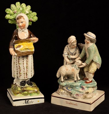 Lot 458 - A Staffordshire pearlware figure 'Mate' and...