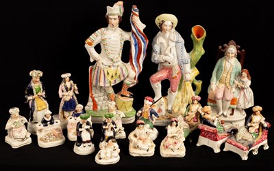 Lot 461 - A group of Staffordshire porcelain figures of '...