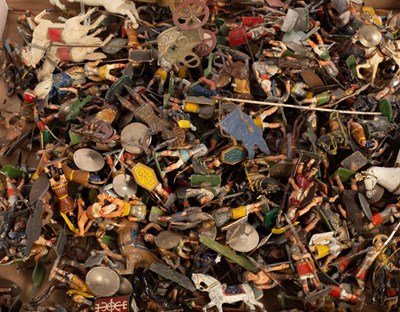 Lot 498 - A large collection of painted Roman lead...