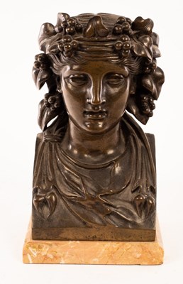 Lot 541 - An Italian Grand Tour bronze bust of the young...