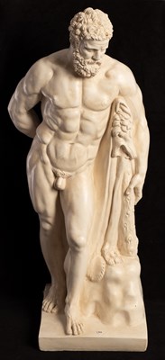 Lot 553 - A 20th Century plaster figure of Hercules,...