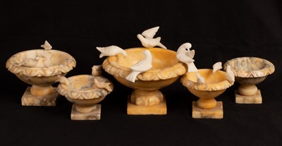 Lot 554 - Five Grand Tour type models of Pliny's Doves,...