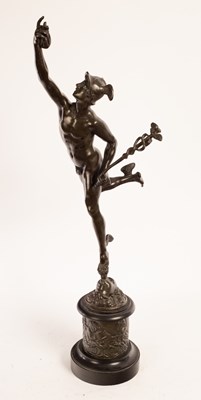 Lot 569 - A bronze figure of Mercury after Giambologna,...