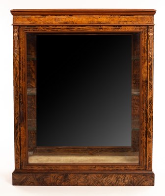 Lot 579 - A Victorian figured walnut and string inlaid...