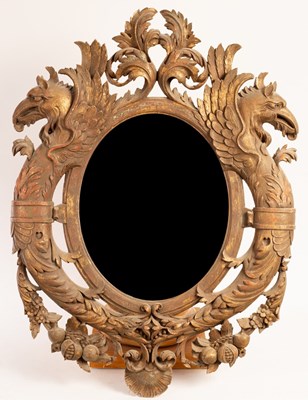 Lot 583 - A 19th Century composition framed mirror, the...