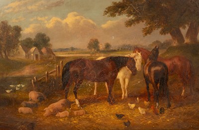 Lot 825 - After J F Herring (1820-1907)/Horses on a...