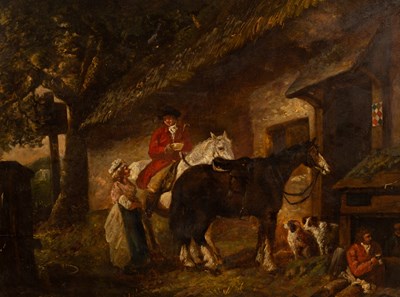 Lot 832 - Follower of George Morland/Horses, Dogs and...