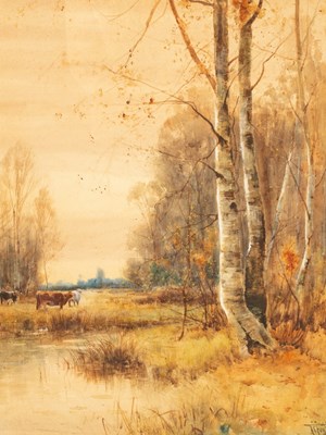 Lot 874 - Henry Charles Fox (1855/60-1929)/Rural Scene...