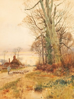 Lot 875 - Henry Charles Fox (1855/60-1929)/Rural Scene...