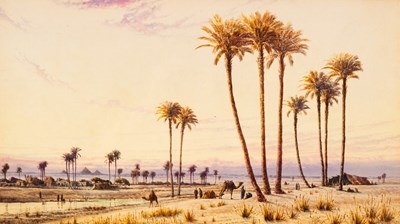 Lot 893 - Otto Tilche (c.1821-1894)/Desert Scene at...