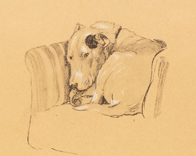 Lot 919 - Cecil Aldin (1870-1930)/Dog Curled Up on a...