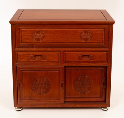 Lot 953 - A Chinese record cabinet, 85cm wide