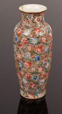 Lot 964 - A Chinese millefiori vase, Qianlong mark but...